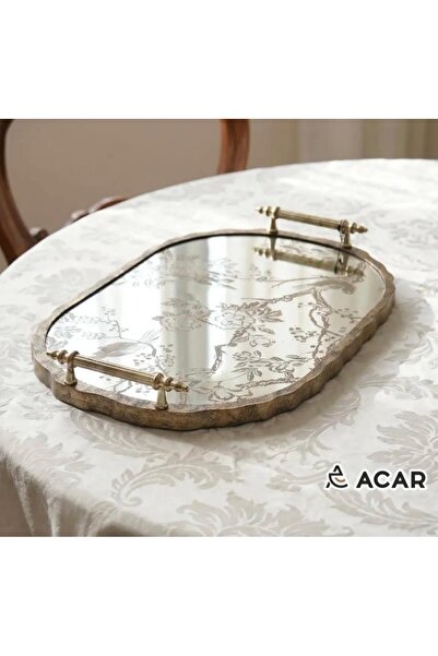 ACAR Floria Collection Yeni Sezon Çiçekli Tepsi 48x31cm