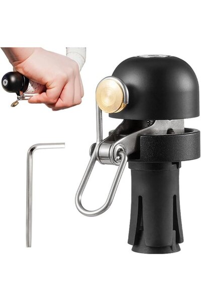 STARSTAR 2 black extra loud alloy bike bells.