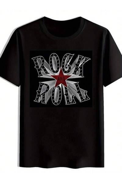 26LIK Men's Vinage Rock Band Graphic T-Shir - 100% Coon Breahable Regular Sho...