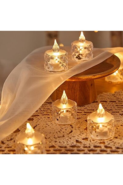 KASTWAVE Flameless Candle, 12 Packs of Battery-Powered LED Tea Lights, Warm W...