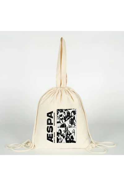 Generic Brand Aespa Printed Versatile Drawstring Cloth Bag 35X40 for Hand, Sh...