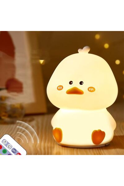 ULHYCE ULHYC Clap-Activated Duck Night Light 7 Colors Soft Silicone USB Recha...
