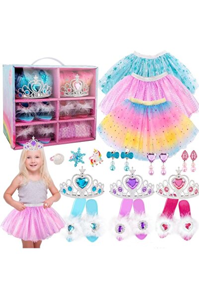GENERAL Andanna Princess Dress Up Sets for Little Girls Age 3 4 5 6, Kids Gir...