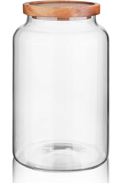 HI-FINE Dry Food Storage Containers with Measuring Cup, Airtight Plastic Kitc...