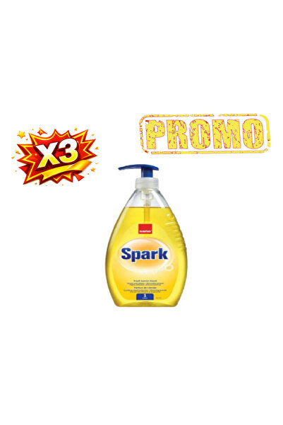 Sano Detergent de vase cu pompiță Spark Lămâie 1L 3buc/set