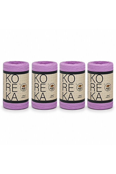 Milano Koreka Raffia Paper Thread 70 No Lilac 4 Pieces 400 Gr 880 Mt Bag Bask...