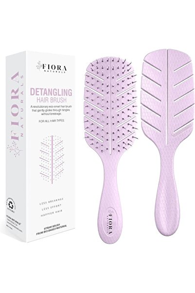 Fiora Naturals Detangler Brush - 100% Bio-Friendly Detangling brush w/Ultra-S...