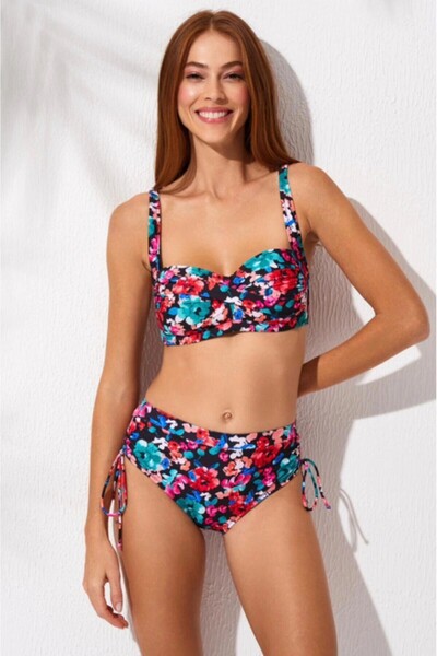 Pierre Cardin New Season Thin Strap Gathered Bikini Top Drl8787