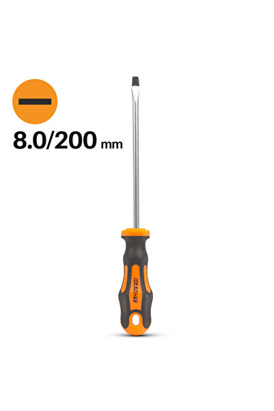 Alista Home Șurubelniță dreaptă 8 mm, lamă din crom vanadiu, 200 mm, mâner er...
