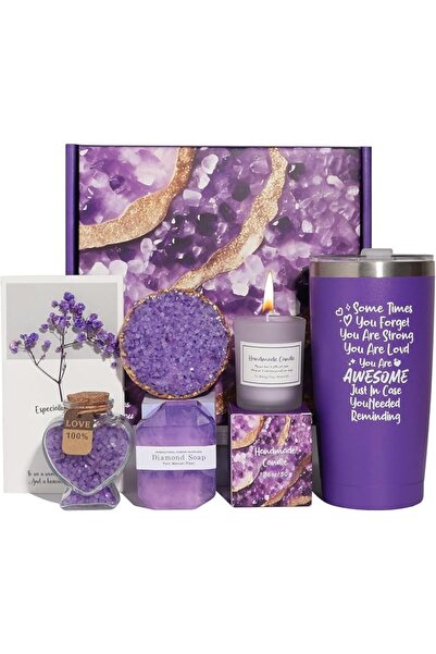 Beauenty 7PC Scented Candles & Bath Bombs Set, Relaxing Spa Gift For Women's ...