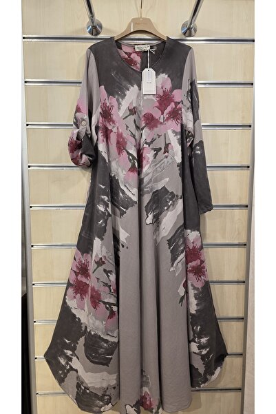 Park Moda Rochie lungă din Tencel cu croială în V