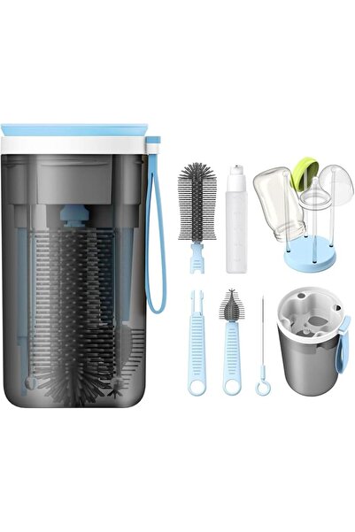 AMERTEER Baby Bottle Cleaning Set, Silicone Bottle Brush, Nipple Cleaning Bru...