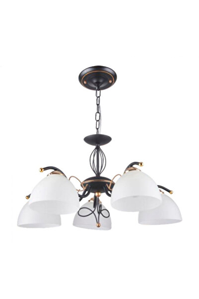 Klausen Candelabru Eloro LY-3245, 5xE27, negru+bronz+alb, IP20,