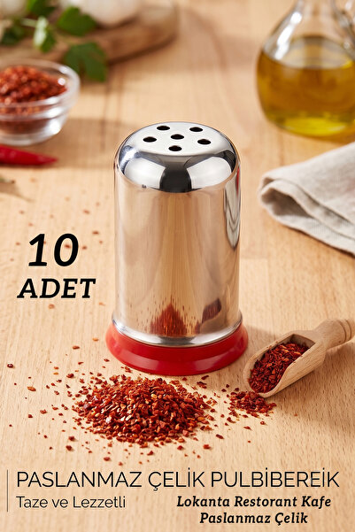 FİTHOME 10 Pieces Stainless Steel Pepper Shakers |   Restaurant Restaurant Ho...