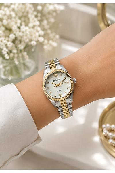 Essence Women's Wristwatch Stylish Suitable for Daily Use Stainless Steel Str...