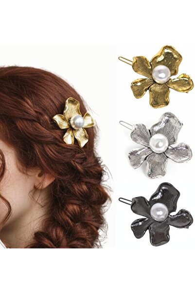 Radhu & Kabby Elegant Butterfly Hair Clutcher with Pearl Chain | Golden Finis...