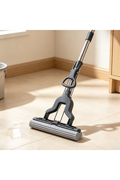 KMT Mop with absorbent PVA sponge, adjustable stainless steel telescopic hand...