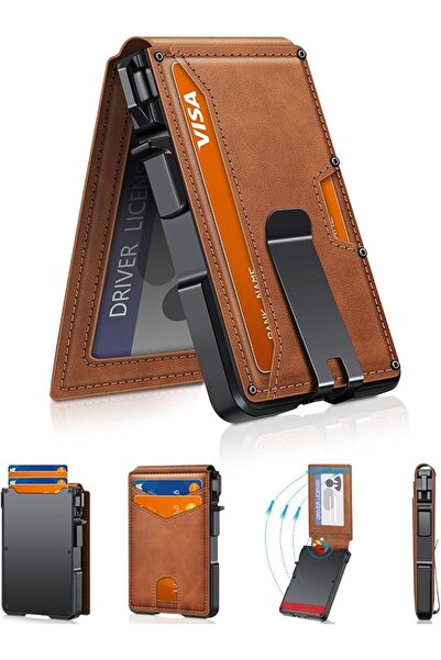 GENERAL Men's Minimalist Wallet with Money Clip & ID Window - RFID Blocking S...