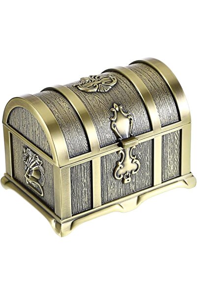 AZONEE Treasure Chest Box, Wooden Vintage Jewelry Box with Lock, Retro Small ...