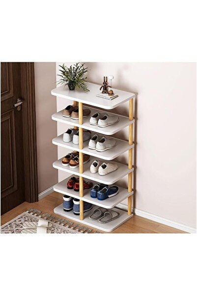 GENERAL Vertical Shoes Rack, 8 Tiers Narrow Shoe Storage Organizer Space Savi...