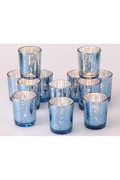 KASTWAVE Volens Votive Candle Holders Bulk, Mercury Glass Tealight Candle Hol...
