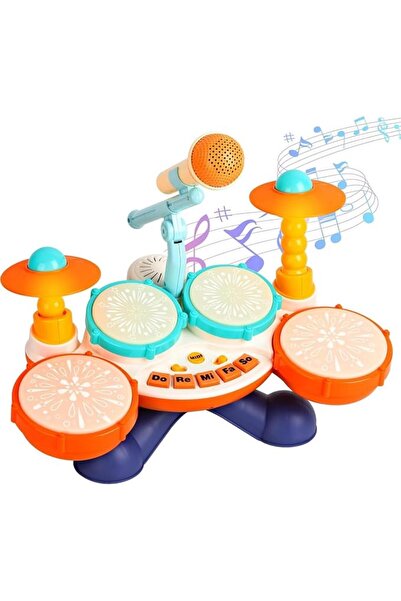 Soofam Kids Drum Set, Baby Musical Toys with Microphone Musical Instruments P...