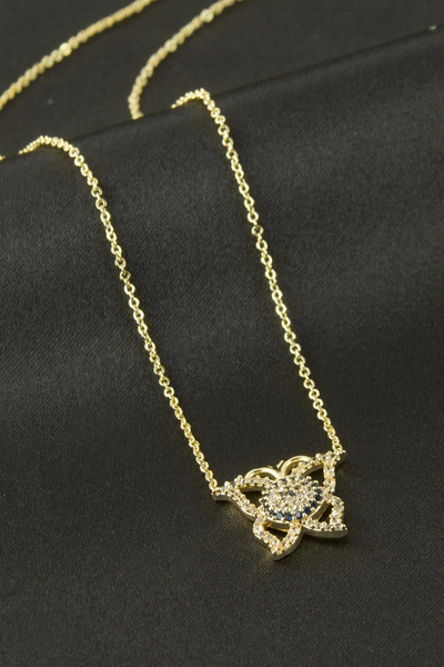 SORA GROUP Butterfly Zircon Stone Necklace