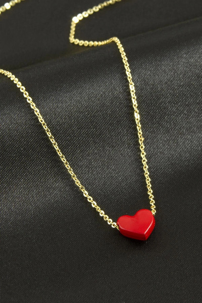 SORA GROUP Heart Enamel Necklace