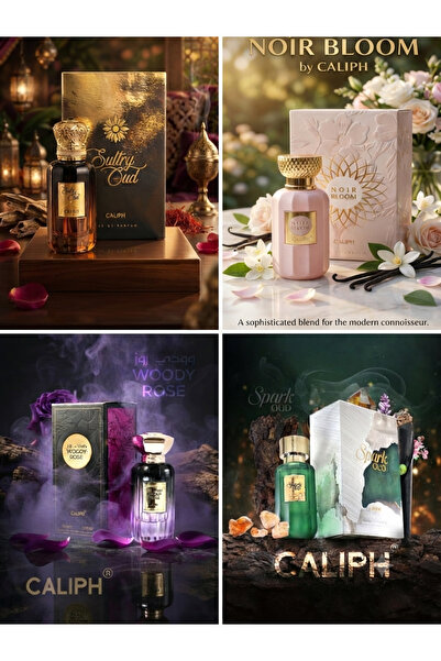 CALIPH WOODY ROSE, SPARK OUD, NOIR BLOOB & SULTRY OUD COMBO OF 4 x 50ml Long ...