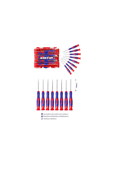 EMTOP 8-Piece Electronic Screwdriver Set Esstp0802 - M-Top