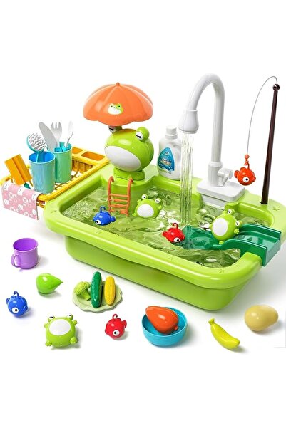 Soofam Play Sink with Running Water, Kitchen Toy Sink with Upgraded Electric ...