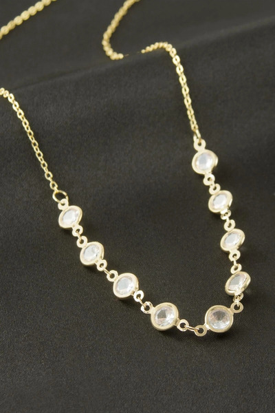 SORA GROUP Round crystal stone necklace