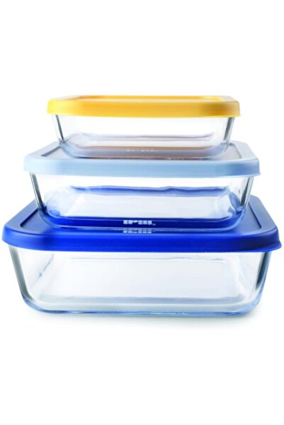 Generic SET 3 SQUARE FOOD CONTAINERS ECO