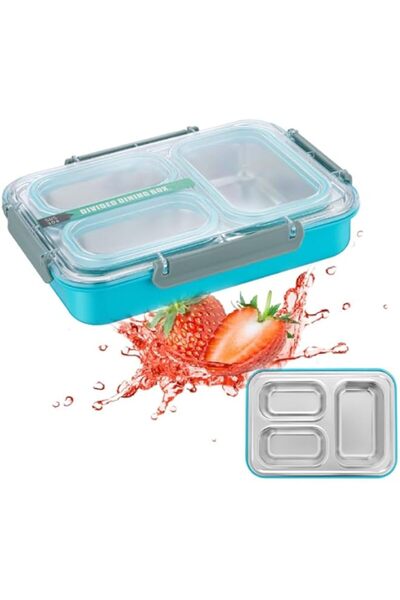 Generic Stainless Steel Lunch Box, Bento Box with 3/4 Compartment for Kids an...