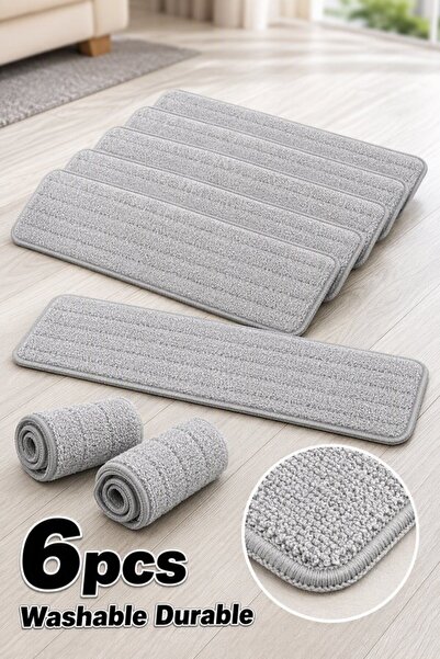 Generic 6 Pack Microfiber Mop Pads Replacement Reusable Washable Absorbent Fl...