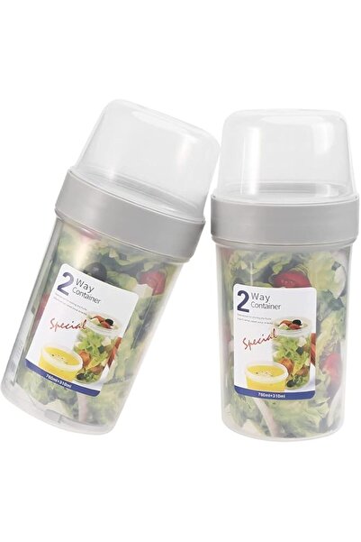 Generic Cereal and Milk Container on the Go Double Layer Hiking Food Containe...