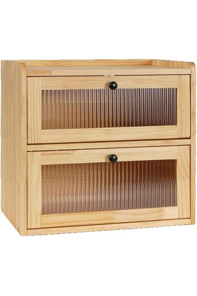 Generic Double Layer Large Capacity Bread Bin for Kitchen Countertop,Bread Bo...