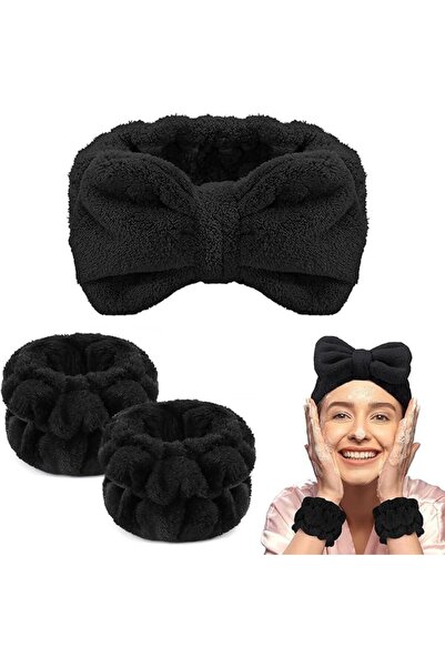 Hannea ® Facial Headband for Women Skincare Spa Headband & Wrist Bands 3pcs C...