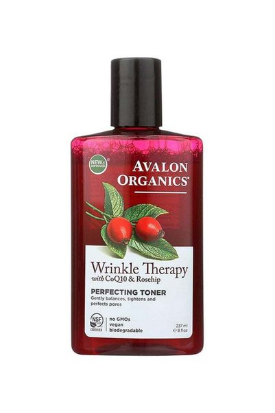 AVALON تونر علاجي للتجاعيد من أورجانيكس مع كيو 10 وزيت ثمر الورد، 8 أونصة (عبوة من قطعتين)