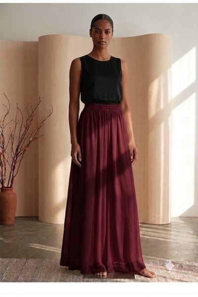 MERİT FASHION Premium Şifon Pantolon