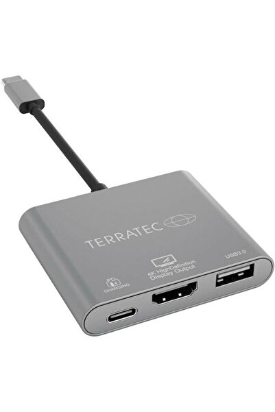 Terratec Σταθμός σύνδεσης Connect C3 USB-C / USB-A με PD, Ασημί