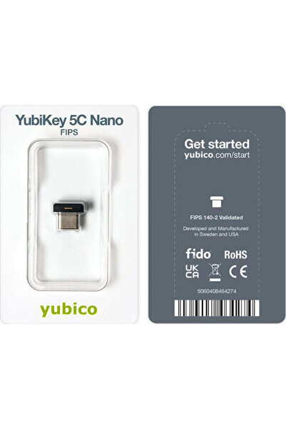 Yubico Yubikey 5c Νάνο USB-C Κλειδί Ασφαλείας