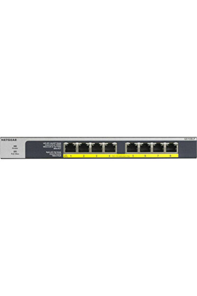 NETGEAR GS108LP Μη διαχειριζόμενος διακόπτης L2 PoE+ με 8 θύρες Ethernet