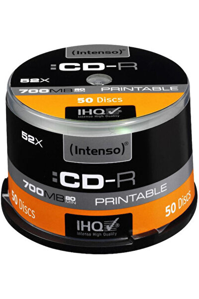Intenso Εγγράψιμο CD-R 52x 700MB Κουτί 50 τεμαχίων 50 τεμάχια Κωδικός: 1801125