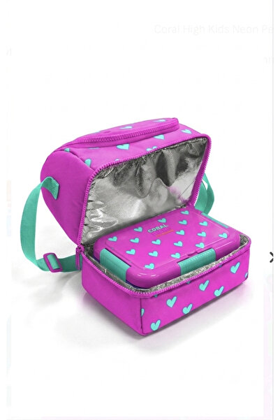 Coral High Two-tiered lunch box and stainless steel food container set