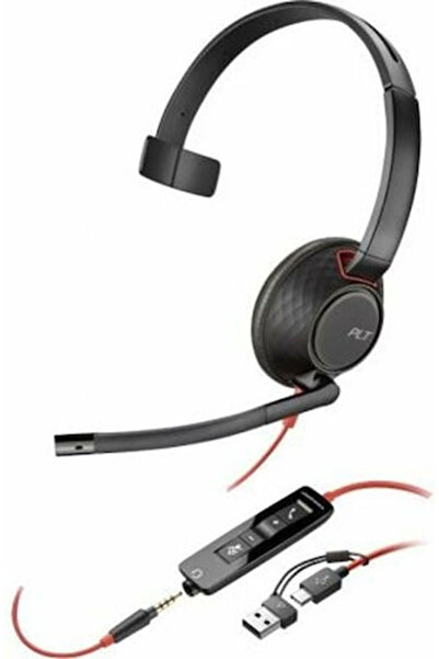 Plantronics Blackwire 5210 USB-C Ακουστικά Πολυμέσων Επί του Αυτιού με Μικρόφωνο