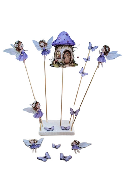 Generic Brand Set toppere tort aniversar copii, model Fairytale02, carton col...