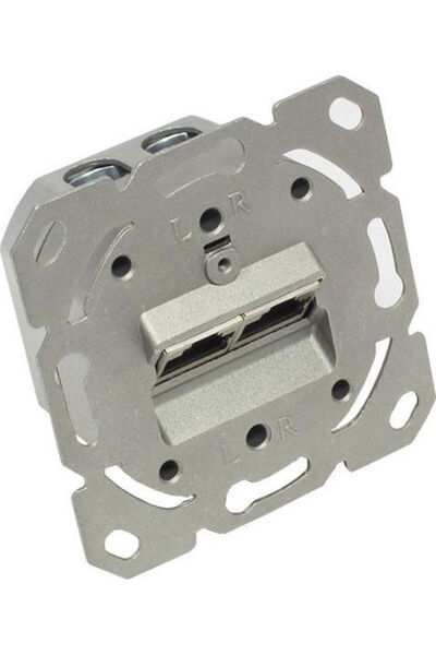Good Connections Διπλή Πρίζα Δικτύου RJ45 Χωρίς Πλαίσιο Τύπου Cat6 σε Γκρι Χρ...