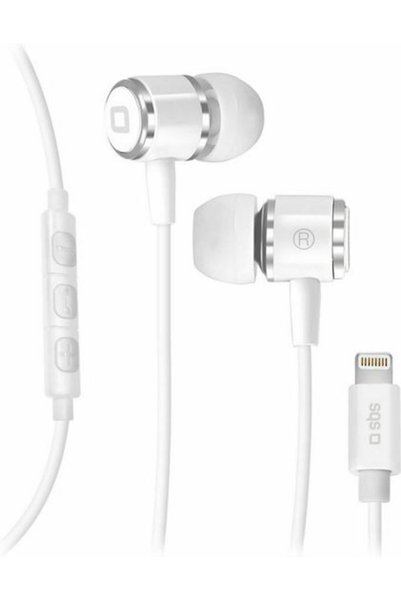 SBS TEINEARLIGHTW Ενδοωτικά Handsfree με υποδοχή Lightning Λευκό