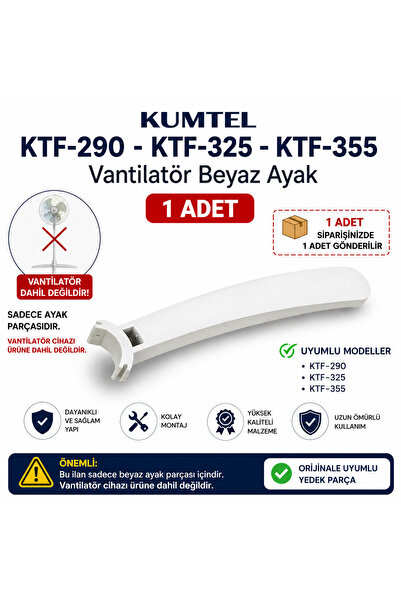 Baytech Kumtel KTF-290 KTF-325 KTF-355 Vantilatör Beyaz Ayak 1 Adet Yedek Parça